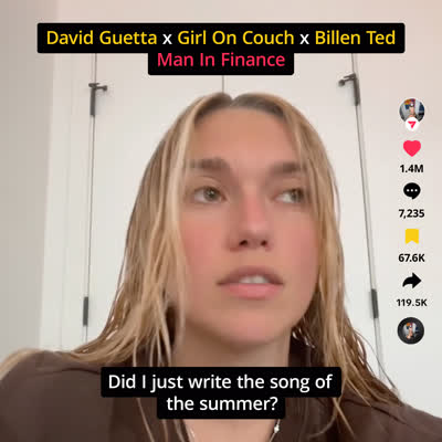 GIRL ON COUCH MIT BILLEN TED UND DAVID GUETTA - MAN IN FINANCE - DAVID GUETTA VERSION