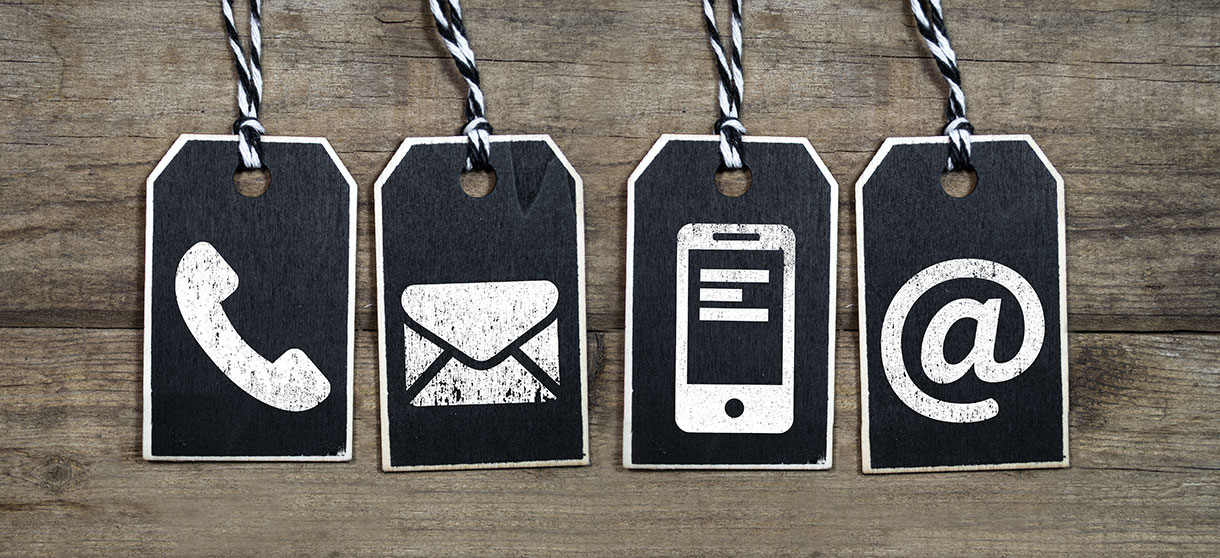 Kontakt: anrufen oder Email schreiben
